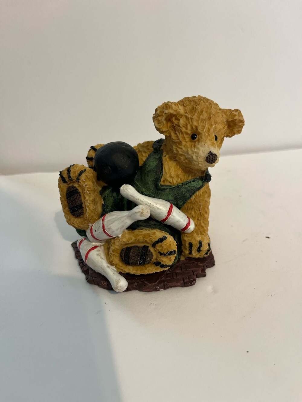Boyds Bears Bearstone Collection Strike Q. Pinhead The Bowler Figurine